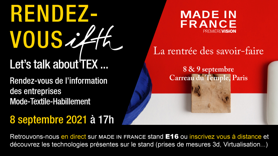 Rendez-vous en direct du salon Made in France by PV ! – RDV IFTH 8 septembre 2021 /17h (online)