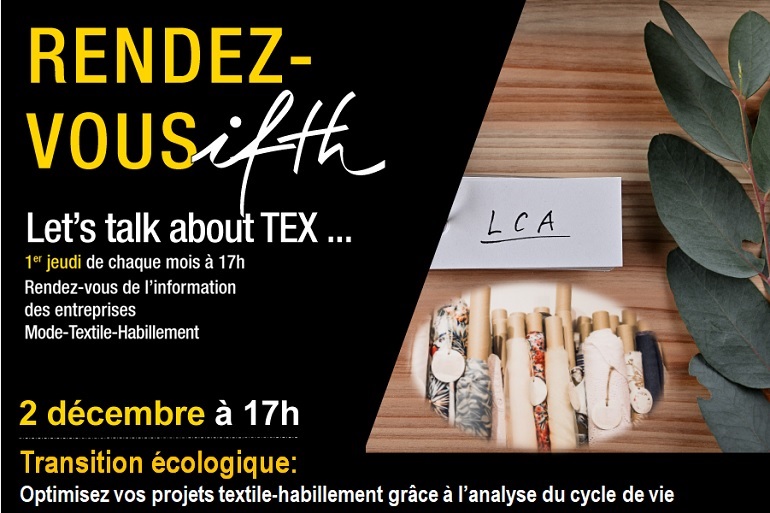 Transition écologique: optimisez vos projets grâce à l’analyse du cycle de vie (ACV)- RDV IFTH Jeudi 2 décembre 2021 /17h (online)