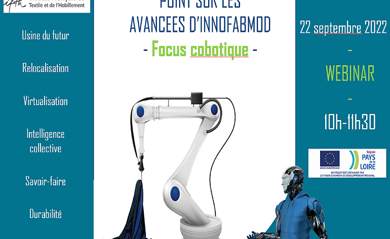 POINT SUR LES AVANCEES D’INNOFABMOD / Focus cobotique – 22 septembre/ 10h-11h30 (online)