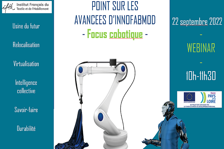 POINT SUR LES AVANCEES D’INNOFABMOD / Focus cobotique – 22 septembre/ 10h-11h30 (online)