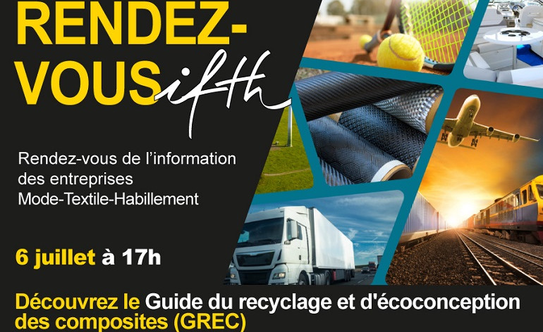 RDV IFTH : Découvrez le guide du recyclage et d’écoconception des composites (GREC) – Jeudi 6 juillet juin /17h (online)